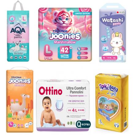 ПОДГУЗНИКИ -ТРУСИКИ ДЕТСКИЕ 9-14 кг №42