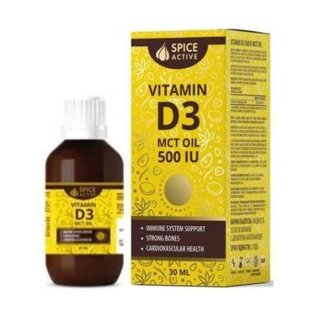 СПАЙС АКТИВ ВИТАМИН Д3 С МСТ МАСЛОМ капли внутр. 500 МЕ 30 мл