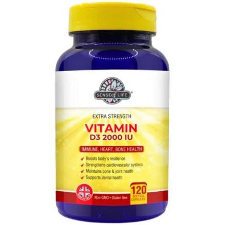 SENSE OF LIFE ВИТАМИН D3 капс. 2000 МЕ №120