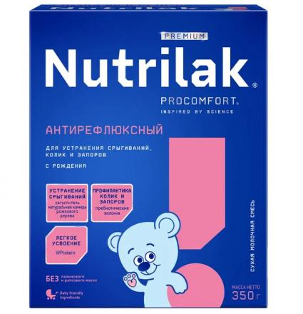 НУТРИЛАК ПРЕМИУМ СМЕСЬ СУХАЯ МОЛОЧНАЯ АНТИРЕФЛЮКСНЫЙ с рождения 350 гр