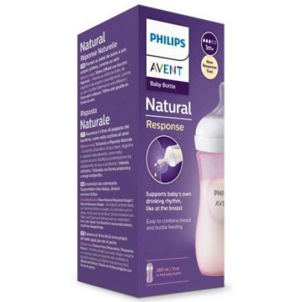 АВЕНТ NATURAL RESPONSE БУТЫЛОЧКА 260 мл scy 903/11 с силик. соской 1 мес.