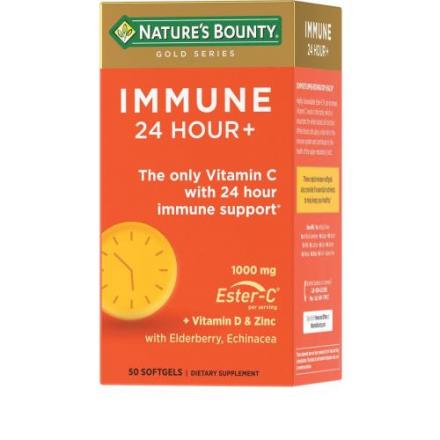 НЭЙЧЕС БАУНТИ (NATURE`S BOUNTY) ЭСТЕР С ИММУН 24 ЧАСА+ капс. №50