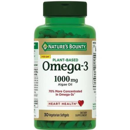 НЭЙЧЕС БАУНТИ (NATURE`S BOUNTY) ОМЕГА-3 ИЗ МОРСКИХ ВОДОРОСЛЕЙ капс. №30