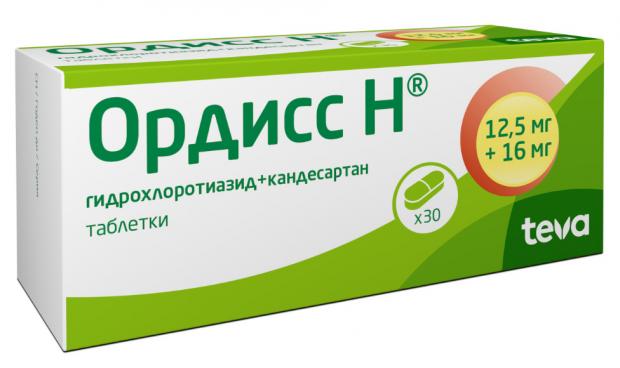 ОРДИСС Н табл. 12,5+16 мг №30