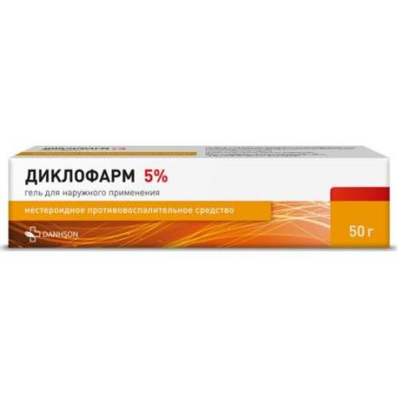 ДИКЛОФАРМ гель 5% туба 50 гр