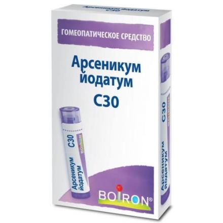 АРСЕНИКУМ ЙОДАТУМ С30 гранулы гомеопатич. 4 гр