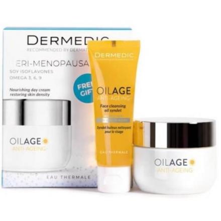 ДЕРМЕДИК OILAGE НАБОР (крем дневной + масло очищающ.)