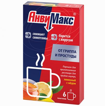 АНВИМАКС лимон-мед пор д/приг.р-ра внутрь пак. №6