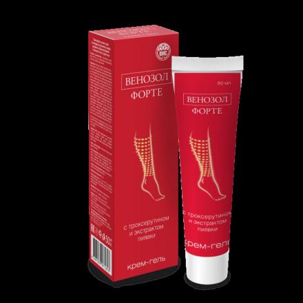 ВЕНОЗОЛ ФОРТЕ крем-гель троксерутин/пиявка 50 мл
