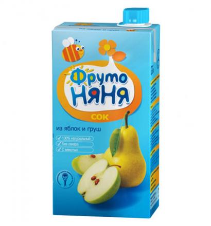 ФРУТОНЯНЯ СОК С МЯКОТЬЮ яблоко/груша 500 мл