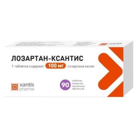 ЛОЗАРТАН табл. п/о плен. 100 мг №90