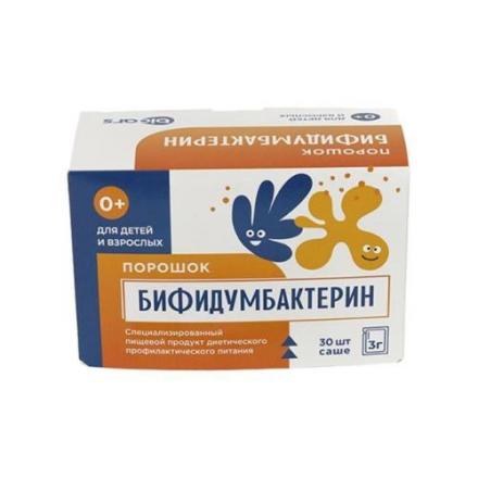 БИФИДУМБАКТЕРИН пор д/приг.р-ра внутрь пак.-саше 3 гр №30