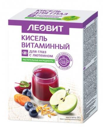 ЛЕОВИТ КИСЕЛЬ ВИТАМИННЫЙ ДЛЯ ГЛАЗ с лютеином 18 гр №5