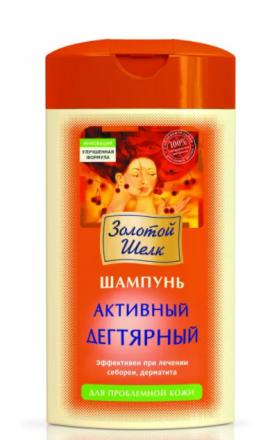 ЗОЛОТОЙ ШЕЛК ШАМПУНЬ 250 мл дегтярный