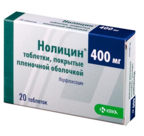 НОЛИЦИН табл. п/о плен. 400 мг №20