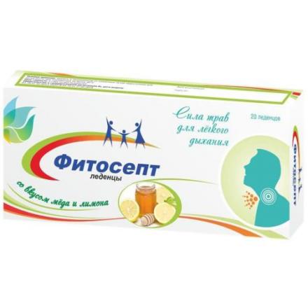 ФИТОСЕПТ леденцы мед-лимон №20