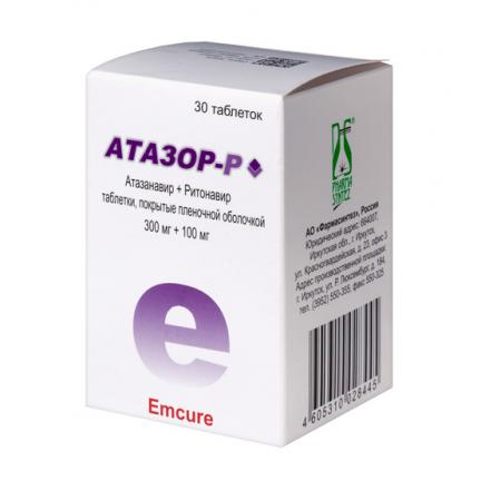 АТАЗОР-Р табл. п/о плен. 300+100 мг №30