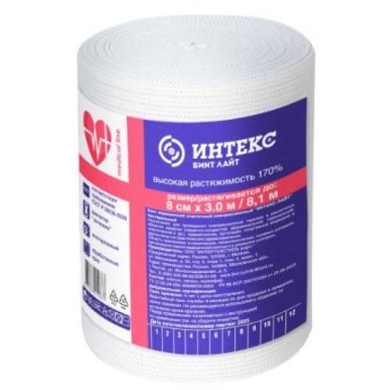 БИНТ ЭЛАСТИЧНЫЙ ВР ЛАЙТ ИНТЕКС с застежкой 8см х 3м