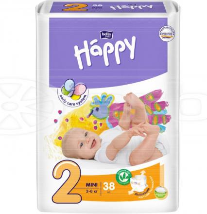 БЕЛЛА ХЕППИ ПОДГУЗНИКИ ДЕТСКИЕ 3-6 кг №38