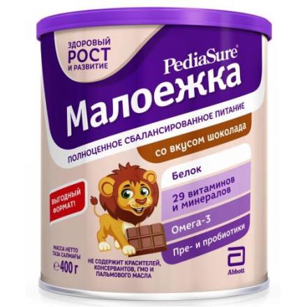 ПЕДИАШУР МАЛОЕЖКА СМЕСЬ СУХАЯ ДЛЯ ЭНТЕР. ПИТАНИЯ шоколад 400 гр