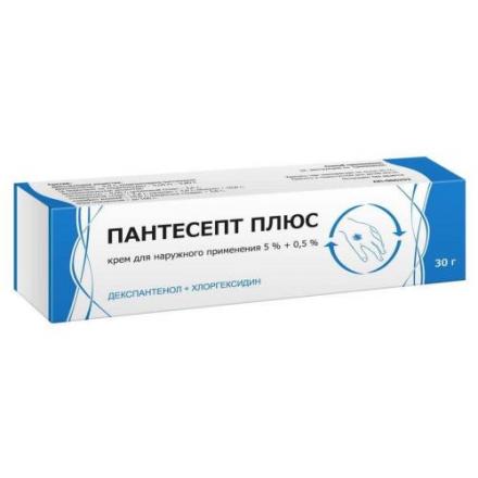 ПАНТЕСЕПТ ПЛЮС крем 5%+0,5% туба 30 гр