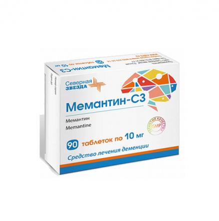 МЕМАНТИН СЗ табл. п/о плен. 10 мг №90