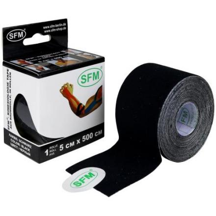 ЛЕНТА КИНЕЗИОЛОГИЧЕСКАЯ SFM черная 5см х 500см