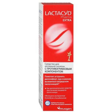 ЛАКТАЦИД ФАРМА ЭКСТРА ср-во д/интим. гиг. с противогриб. компонентами 250 мл