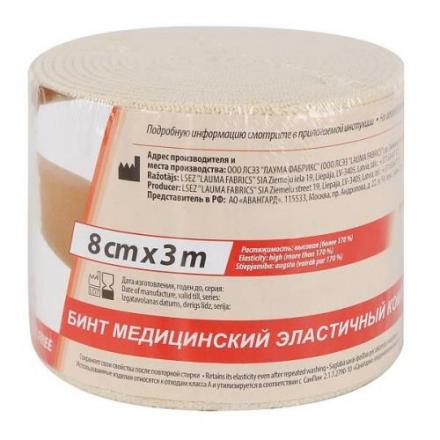 БИНТ ЭЛАСТИЧНЫЙ ВР ЛАУМА 8см х 3м