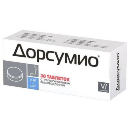 ДОРСУМИО табл. пролонг. 15+6 мг №30