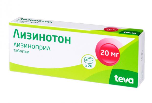 ЛИЗИНОТОН табл. 20 мг №28