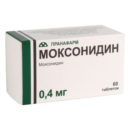МОКСОНИДИН ПРАНА табл. п/о плен. 0,4 мг №60