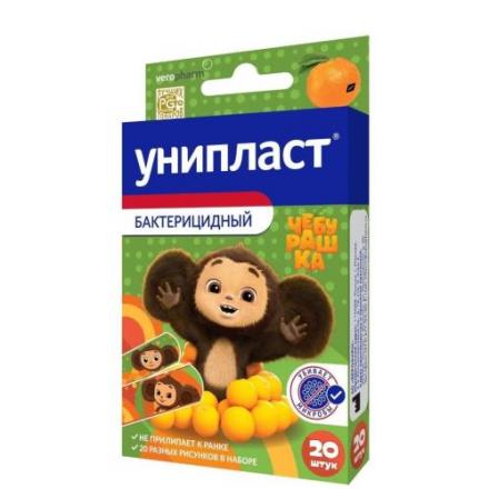 ЛЕЙКОПЛАСТЫРЬ ДЕТСКИЙ УНИПЛАСТ чебурашка №20