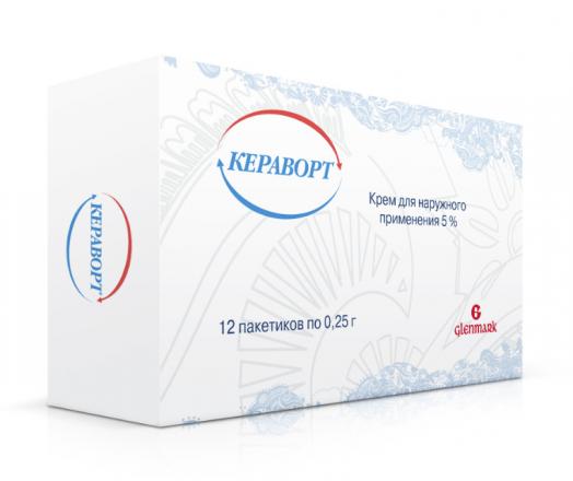 КЕРАВОРТ крем 5% пак. 250 мг №12