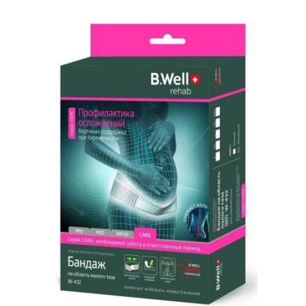 БАНДАЖ ДОРОДОВОЙ БИ ВЕЛЛ (B.WELL) W-432 белый р.XL