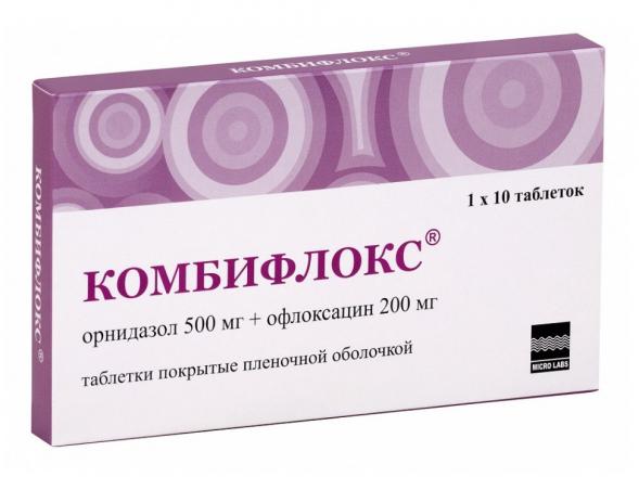 КОМБИФЛОКС табл. п/о плен. 500+200 мг №10