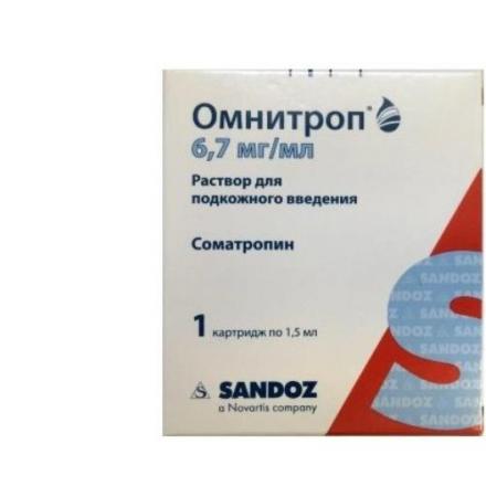 ОМНИТРОП р-р д/инъекц. п/к 6,7 мг/мл картридж 1,5 мл №1