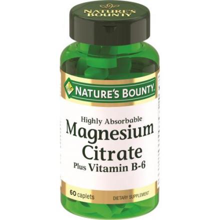 НЭЙЧЕС БАУНТИ (NATURE`S BOUNTY) ЦИТРАТ МАГНИЯ С ВИТАМИНОМ В6 табл. №60