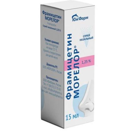 ФРАМИЦЕТИН МОРЕЛОР спрей назал. 1,25 % фл. 15 мл
