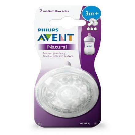 АВЕНТ NATURAL СОСКА СИЛИКОНОВАЯ №2 (043/27) средний поток