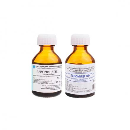 ЛЕВОМИЦЕТИН р-р спирт. наруж. 3% фл. 25 мл