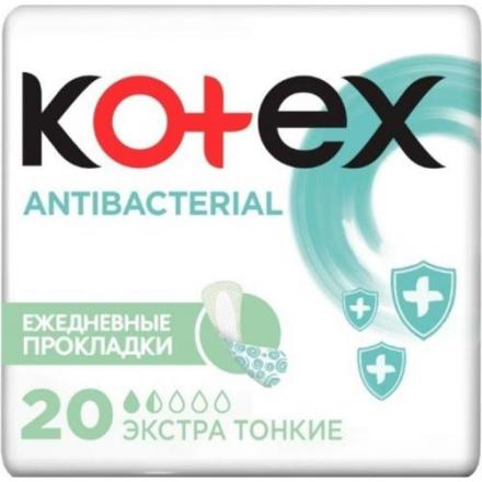 КОТЕКС ПРОКЛАДКИ ЕЖЕДНЕВНЫЕ ANTIBACTERIAL ЭКСТРАТОНКИЕ №20