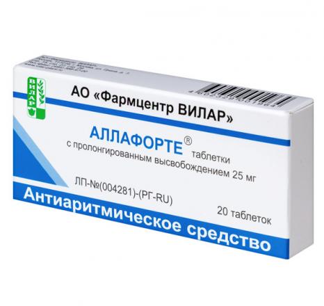 АЛЛАФОРТЕ табл. пролонг. 25 мг №20