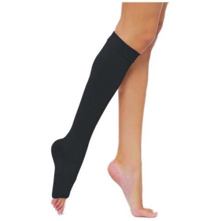 ЧУЛОК КОМПРЕССИОННЫЙ ДО КОЛЕНА КРУГЛОВЯЗАНЫЙ черный 2 класс компр. р.5