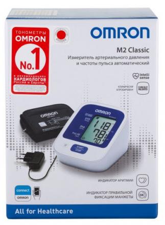 ОМРОН (OMRON) ПРИБОР (ТОНОМЕТР) ИЗМ. АРТ. ДАВЛЕНИЯ АВТОМАТ + АДАПТЕР И УНИВЕРСАЛЬНАЯ МАНЖЕТА M2 CLASSIC (HEM-7122-ALRU)