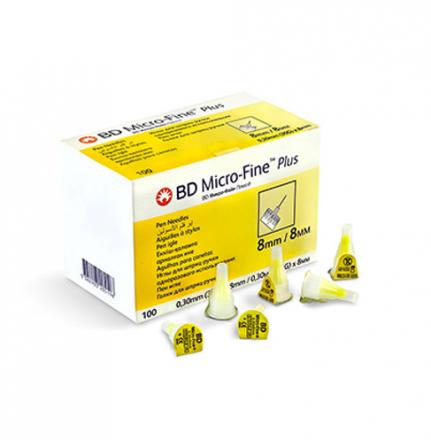 ИГЛА ДЛЯ ШПРИЦ-РУЧКИ МИКРО-ФАЙН ПЛЮС G30 (0.3 х 8 мм) №100