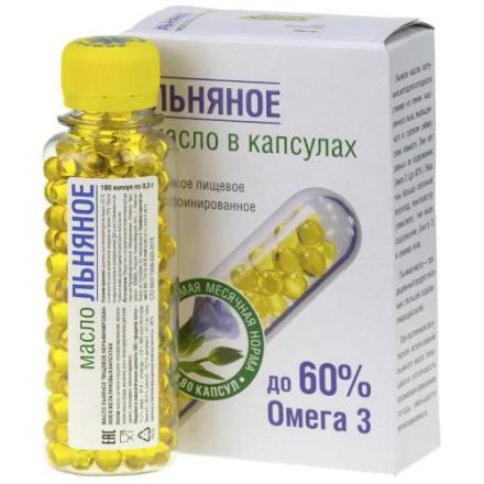 ЛЬНЯНОЕ МАСЛО капс. 300 мг №180
