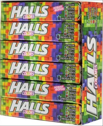 HALLS леденцы ассорти №12 блок
