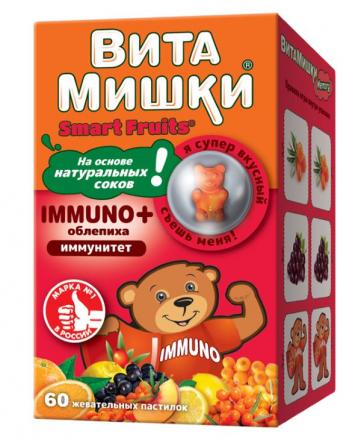 КИД-С ФОРМУЛА ВИТАМИШКИ ИММУНО (ИММУНОМИШКИ) пастилки №60