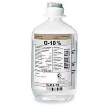 ГЛЮКОЗА р-р д/инфузий 10% фл. пласт. 250 мл №10
